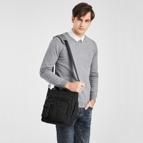 Easy Luggage LB6923 - Kono Multi-Compartment Tote Shoulder Bag - Black