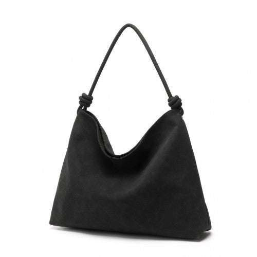 Easy Luggage LG2324 - Miss Lulu Minimalist Chic Tote With Personality - Black