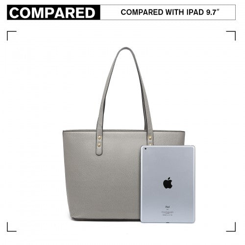 Easy Luggage LG6931 - Miss Lulu 4 Piece Handbag Set - Grey