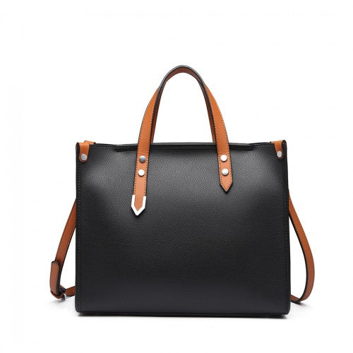 Easy Luggage LN1910 - Miss Lulu Structured 2 Piece Shoulder Bag Set - Back