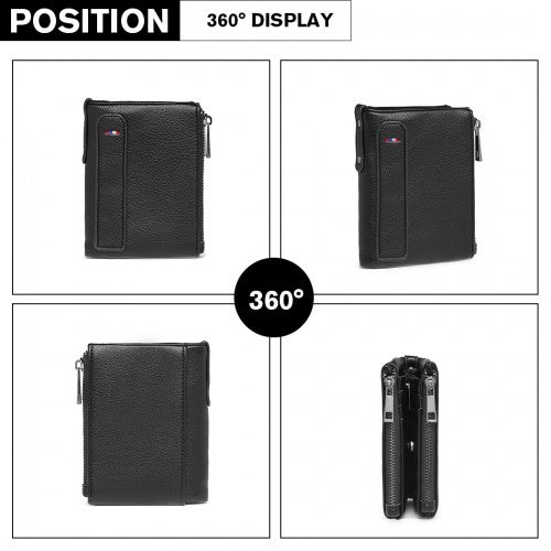 Easy Luggage LP2021 - Miss Lulu Leather Look Wallet - Black