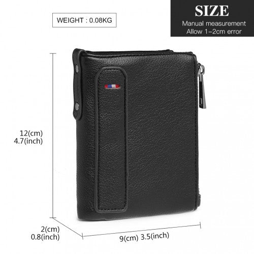 Easy Luggage LP2021 - Miss Lulu Leather Look Wallet - Black