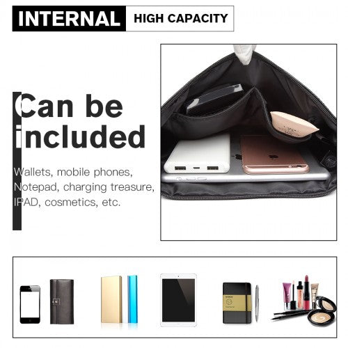 Easy Luggage LT6822L-MISS LULU PU LEATHER SEQUIN HEART ME CLUTCH BAG BLACK