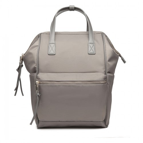 Easy Luggage LT6840-MISS LULU PORTABLE WATERPROOF NYLON BACKPACK SCHOOL BAG GREY