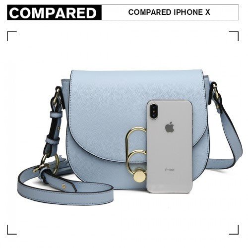 Easy Luggage LZ1831 - MISS LULU CROSS BODY SADDLE BAG - BLUE