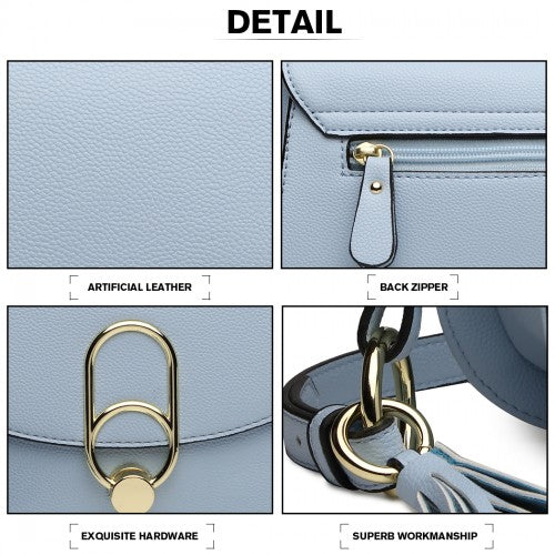 Easy Luggage LZ1831 - MISS LULU CROSS BODY SADDLE BAG - BLUE