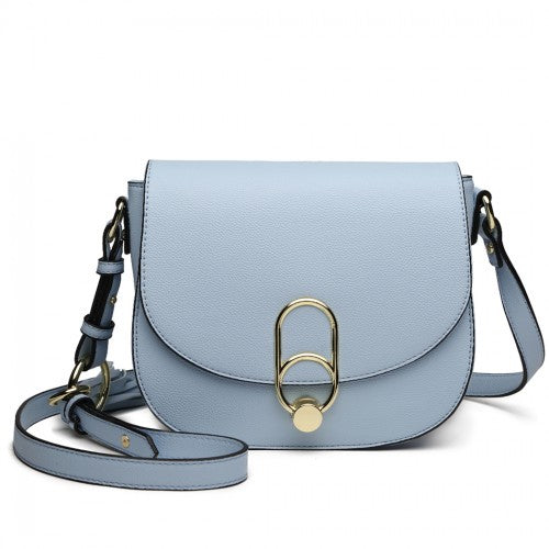 Easy Luggage LZ1831 - MISS LULU CROSS BODY SADDLE BAG - BLUE