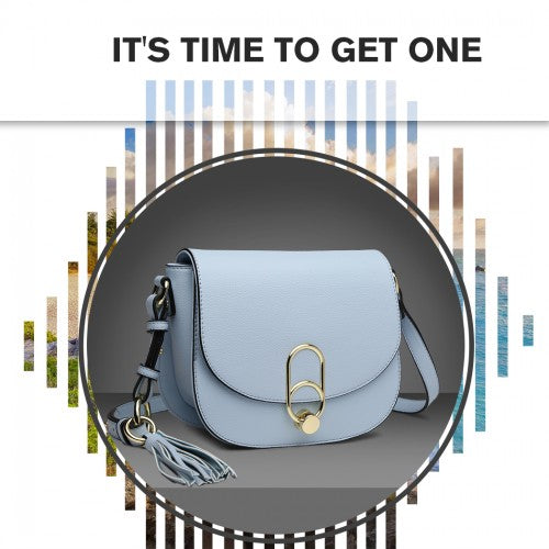 Easy Luggage LZ1831 - MISS LULU CROSS BODY SADDLE BAG - BLUE