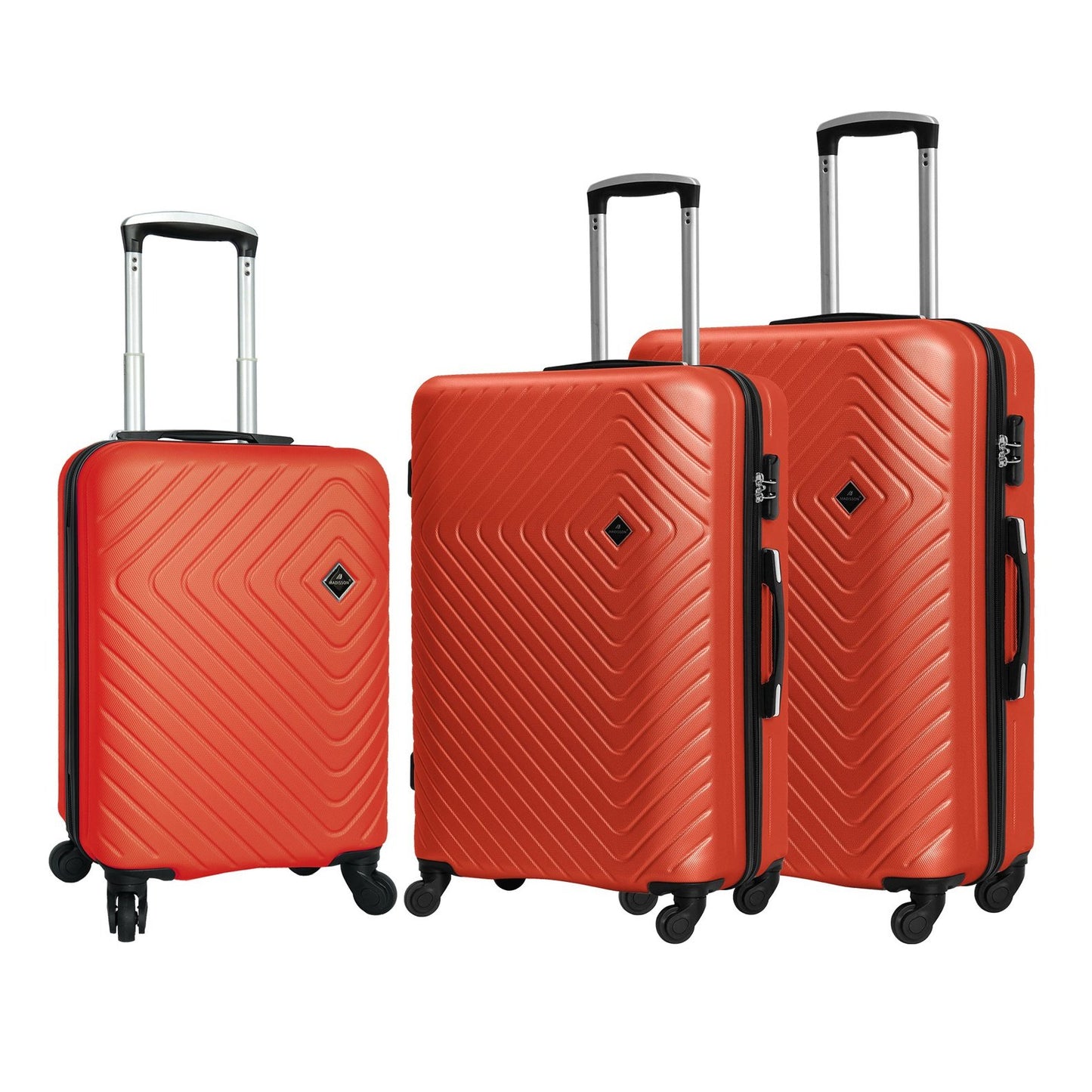 Easy Luggage Madisson Super Lightweight Hard Shell Luggage featuring 4 smooth-rolling spinner wheels Coral