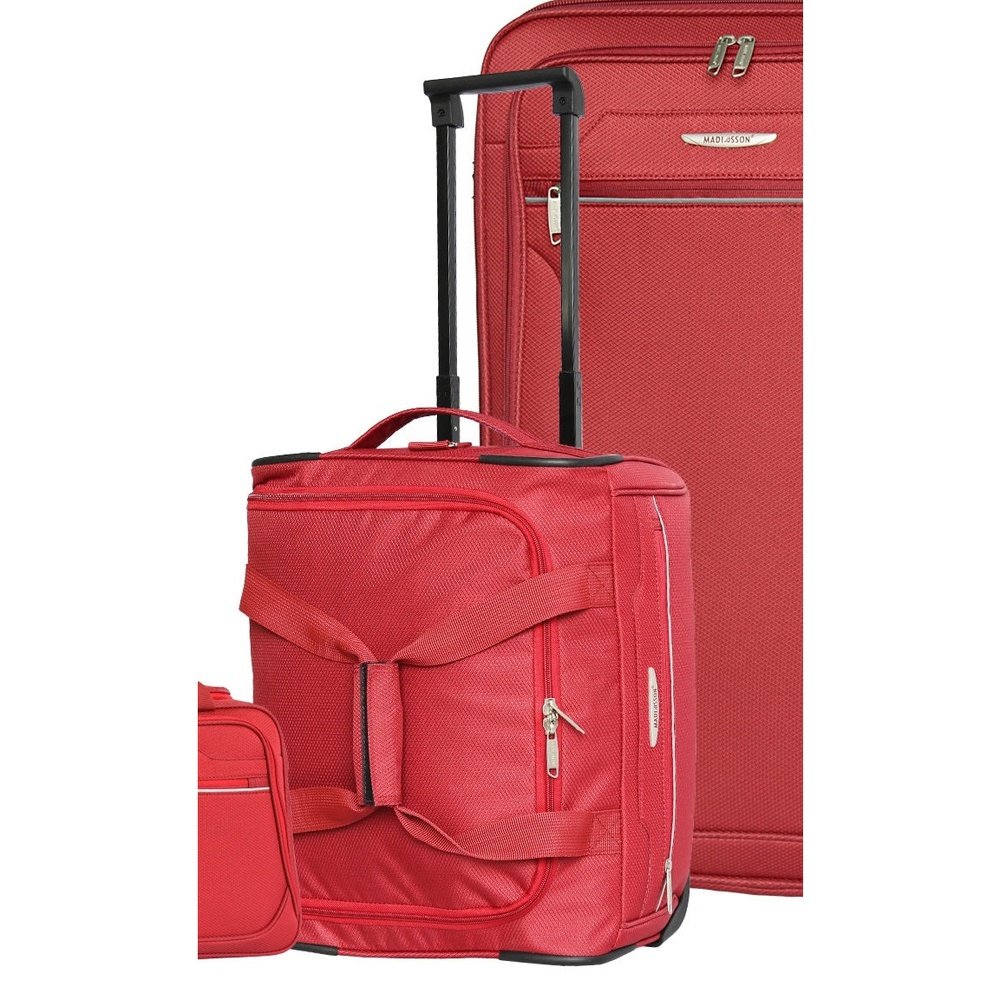 Easy Luggage Madisson's Red Soft Shell Luggage : Xs to Large Sizes, Lightweight Suitcase, Duffle Bag, and Wheeled Holdall - Now on Sale!
