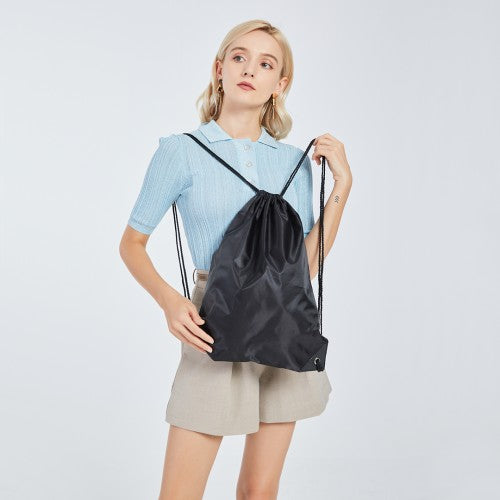 Easy Luggage S2020 - Kono Polyester Drawstring Backpack - Black