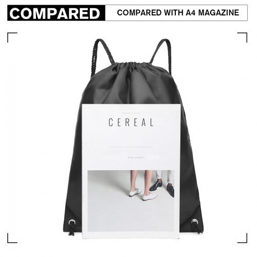 Easy Luggage S2020 - Kono Polyester Drawstring Backpack - Black