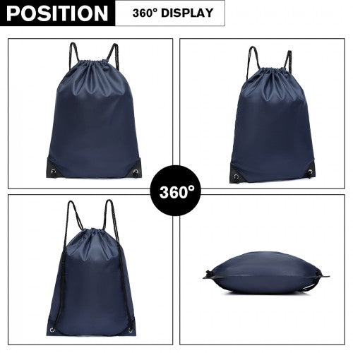 Easy Luggage S2020 - Kono Polyester Drawstring Backpack - Navy