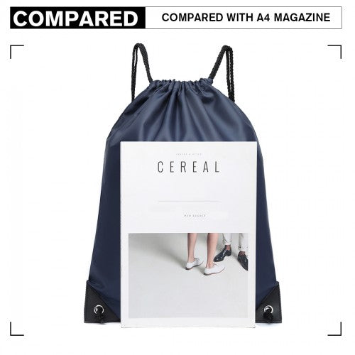 Easy Luggage S2020 - Kono Polyester Drawstring Backpack - Navy