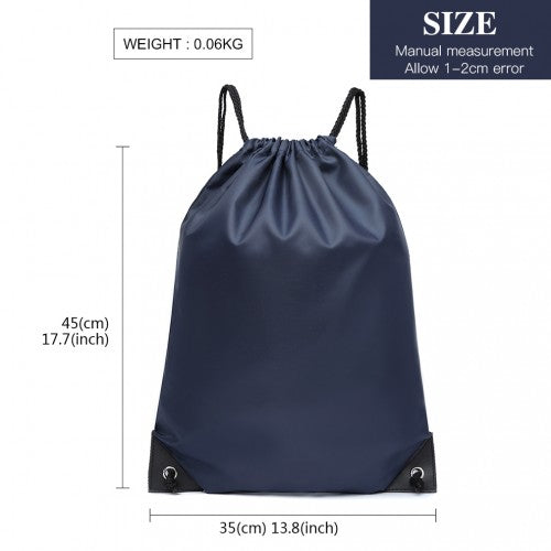 Easy Luggage S2020 - Kono Polyester Drawstring Backpack - Navy