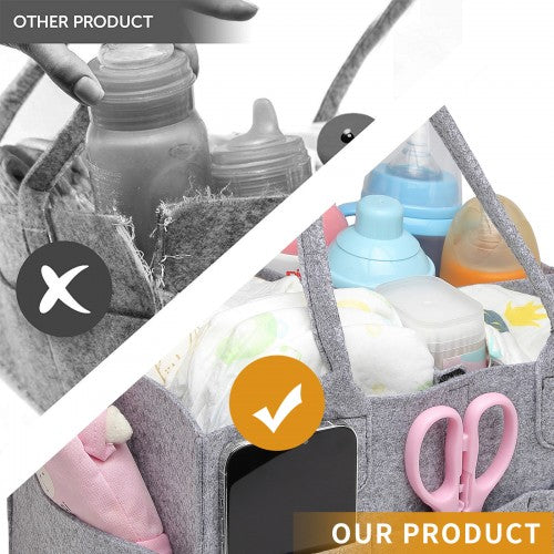 Easy Luggage S2049 - Kono Felt Caddy Organiser With Storage - Grey