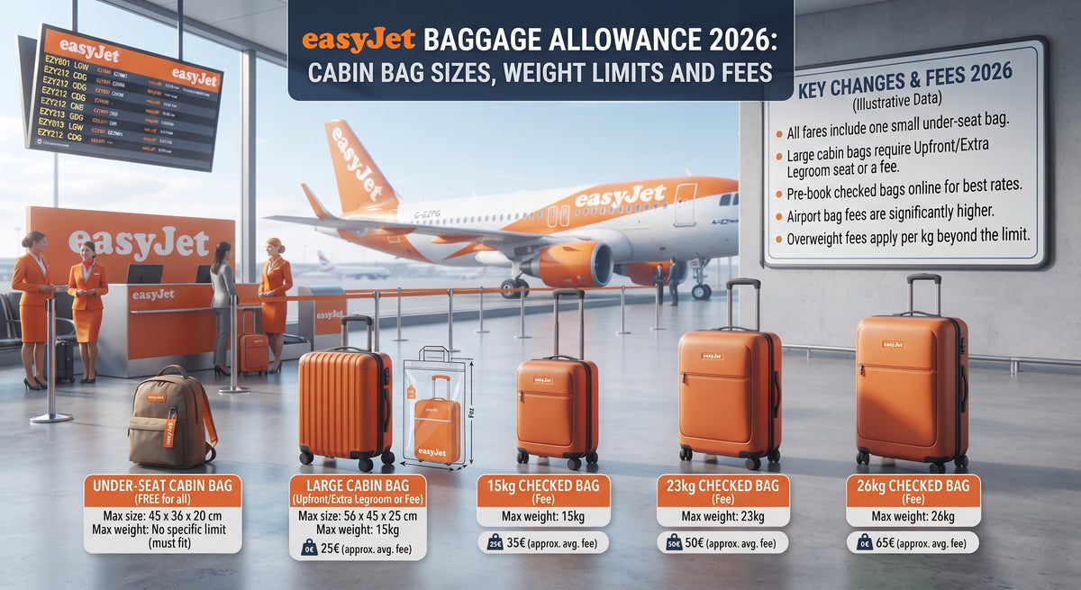 easyJet Baggage Allowance 2026: Cabin Bag Sizes, Weight Limits and Fee ...