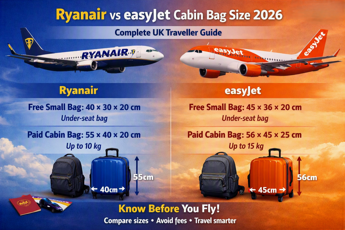 Ryanair vs easyJet Cabin Bag Size 2026: Complete UK Traveller Guide