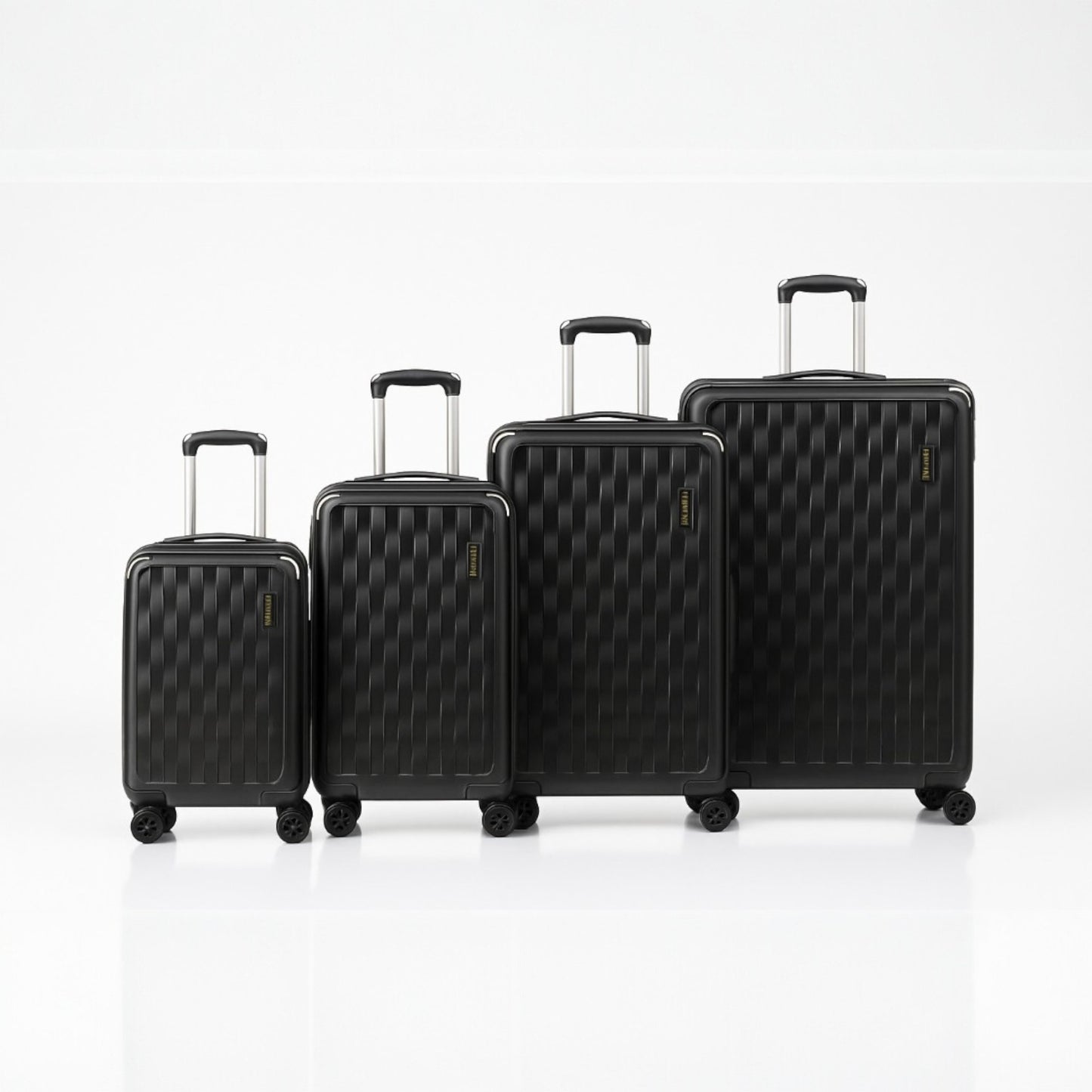 Fantana Premium Expandable Luggage - Hard Shell Polycarbonate, 360° Spinners, TSA Lock - Black