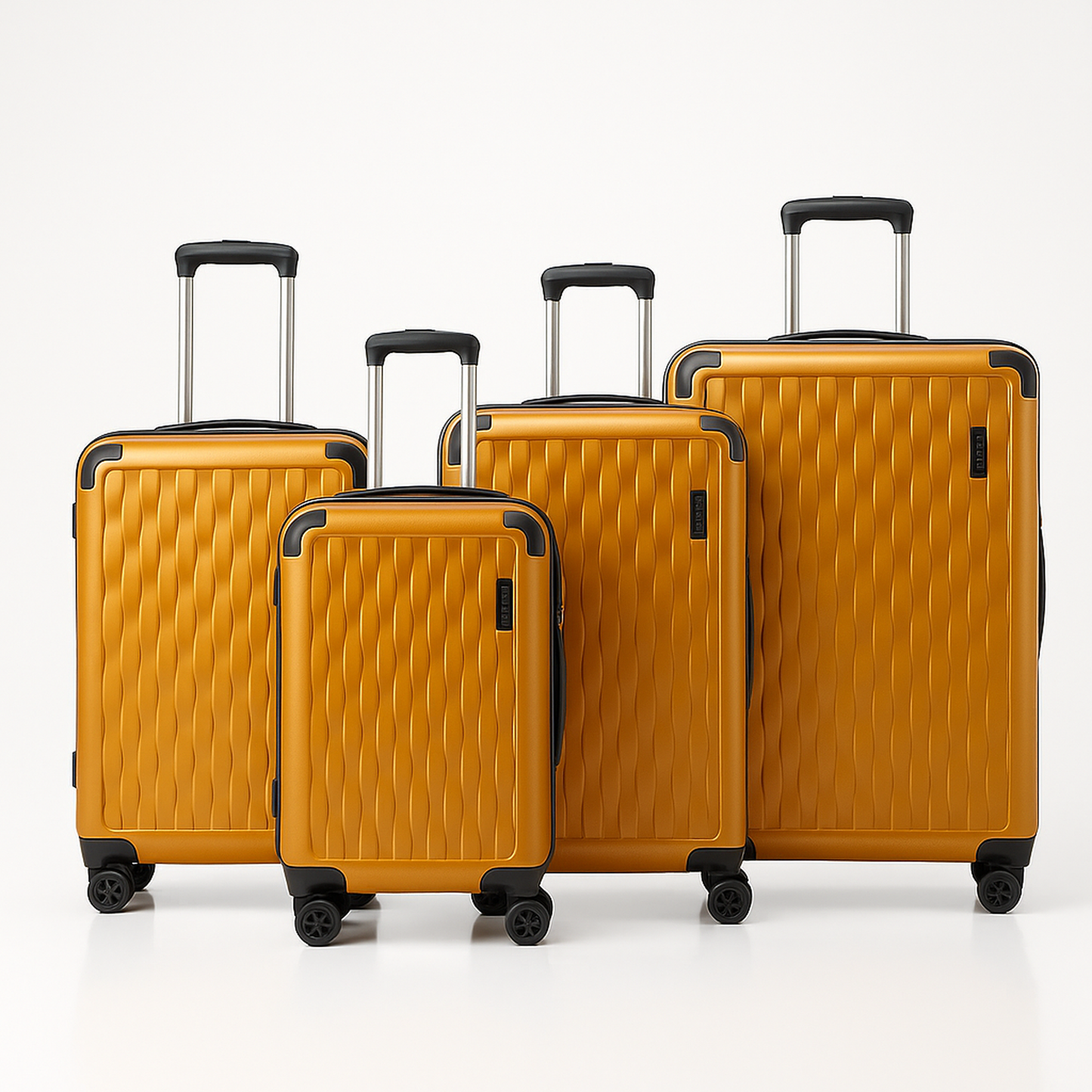 Fantana Premium Expandable Luggage - Hard Shell Polycarbonate, 360° Spinners, TSA Lock - Golden