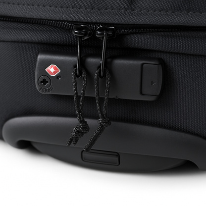 Lightweight Wheeled Holdall Travel Bag – Large Trolley Duffle Luggage 27'' Black