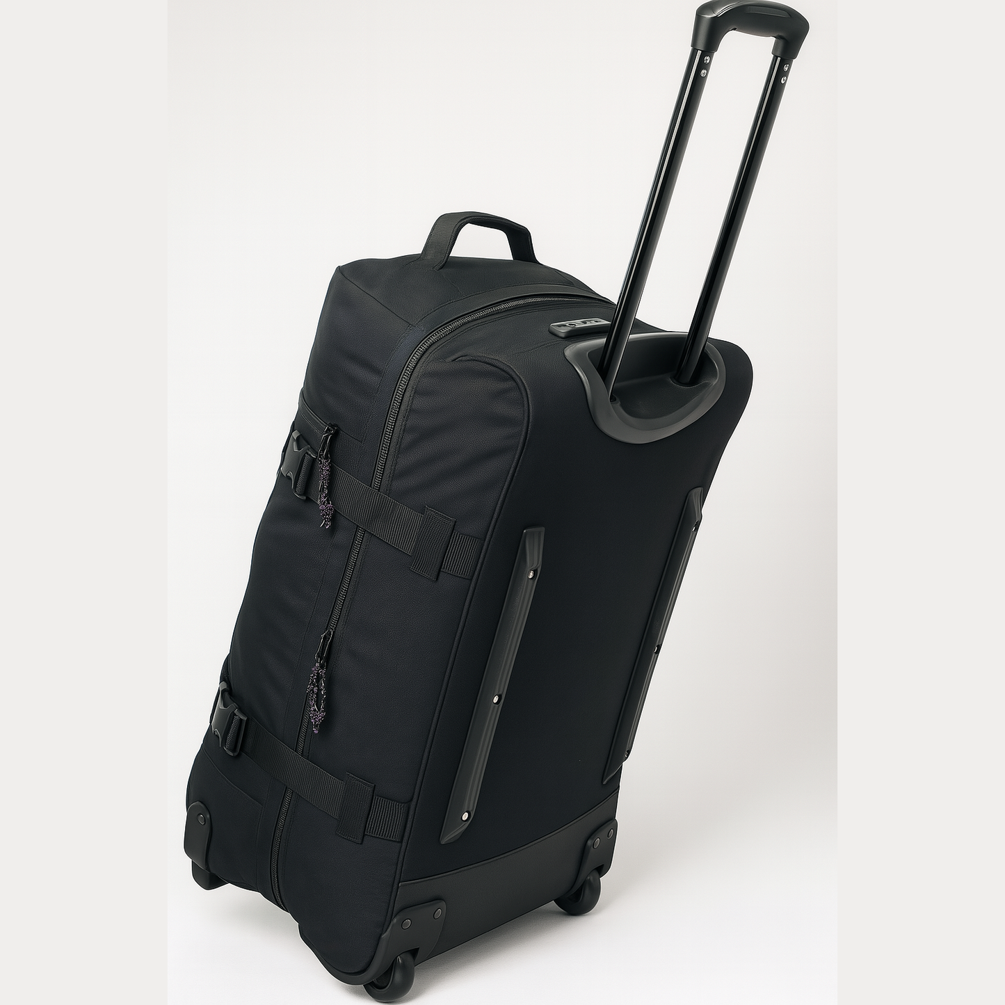 Lightweight Wheeled Holdall Travel Bag – Large Trolley Duffle Luggage 27'' Black
