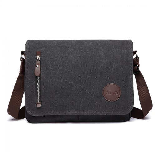 E1824 - Kono RFID-Blocking Retro Style Canvas Cross Body Messenger Bag