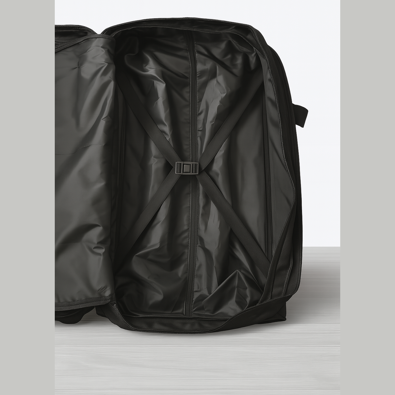 Lightweight Wheeled Holdall Travel Bag – Large Trolley Duffle Luggage 27'' Black