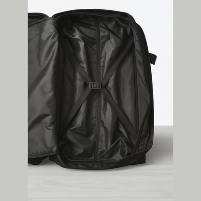 Lightweight Wheeled Holdall Travel Bag – Large Trolley Duffle Luggage 27'' Black