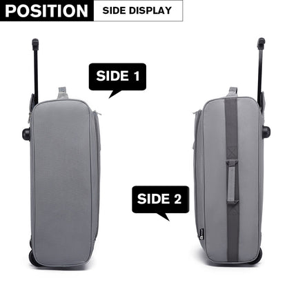 Kono 20" K1873-2 - SOFT SHELL HAND LUGGAGE - BLACK