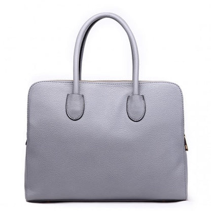 Miss Lulu LT1726 coffee and cloudy blue shoulder bag – detail view 3