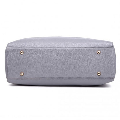 Miss Lulu LT1726 grey shoulder bag – detail view 4