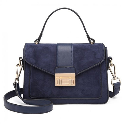 LB6872 - Miss Lulu Matte PU Leather Midi Handbag Cross Body Bag