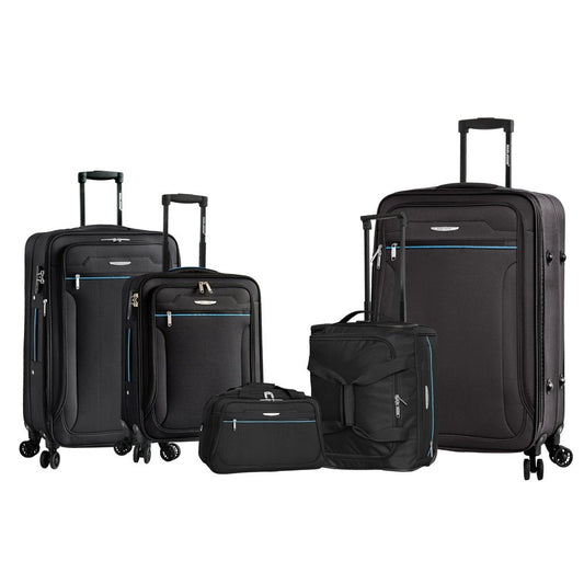 Easy Luggage Madisson's Black Soft Shell Luggage : Xs to Large Sizes, Lightweight Suitcase, Duffle Bag, and Wheeled Holdall - Now on Sale!