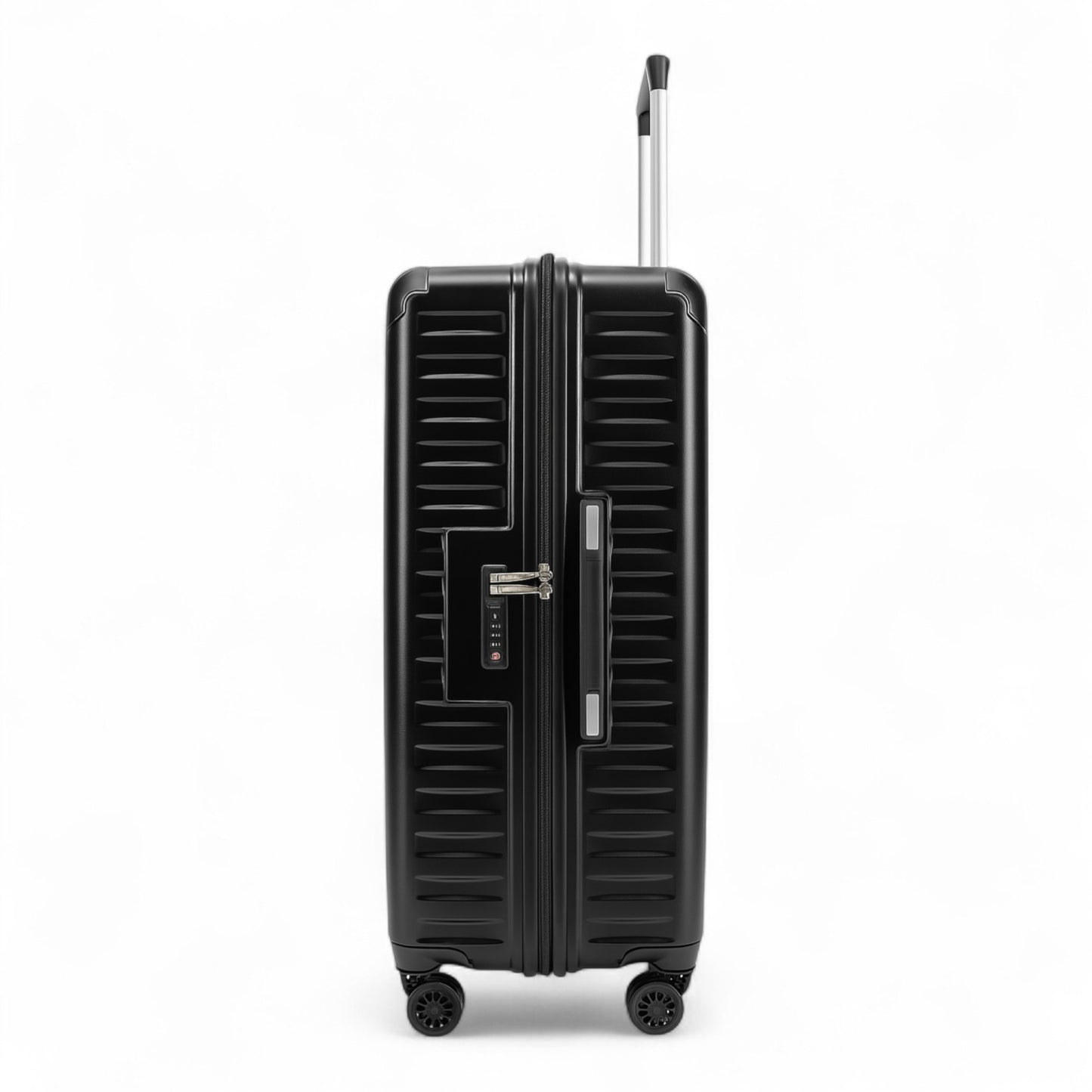 Fantana Premium Expandable Luggage - Hard Shell Polycarbonate, 360° Spinners, TSA Lock - Black