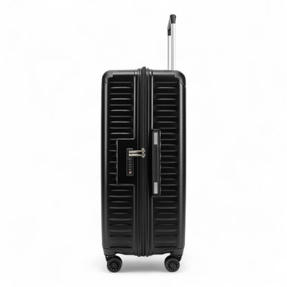 Fantana Premium Expandable Luggage - Hard Shell Polycarbonate, 360° Spinners, TSA Lock - Black