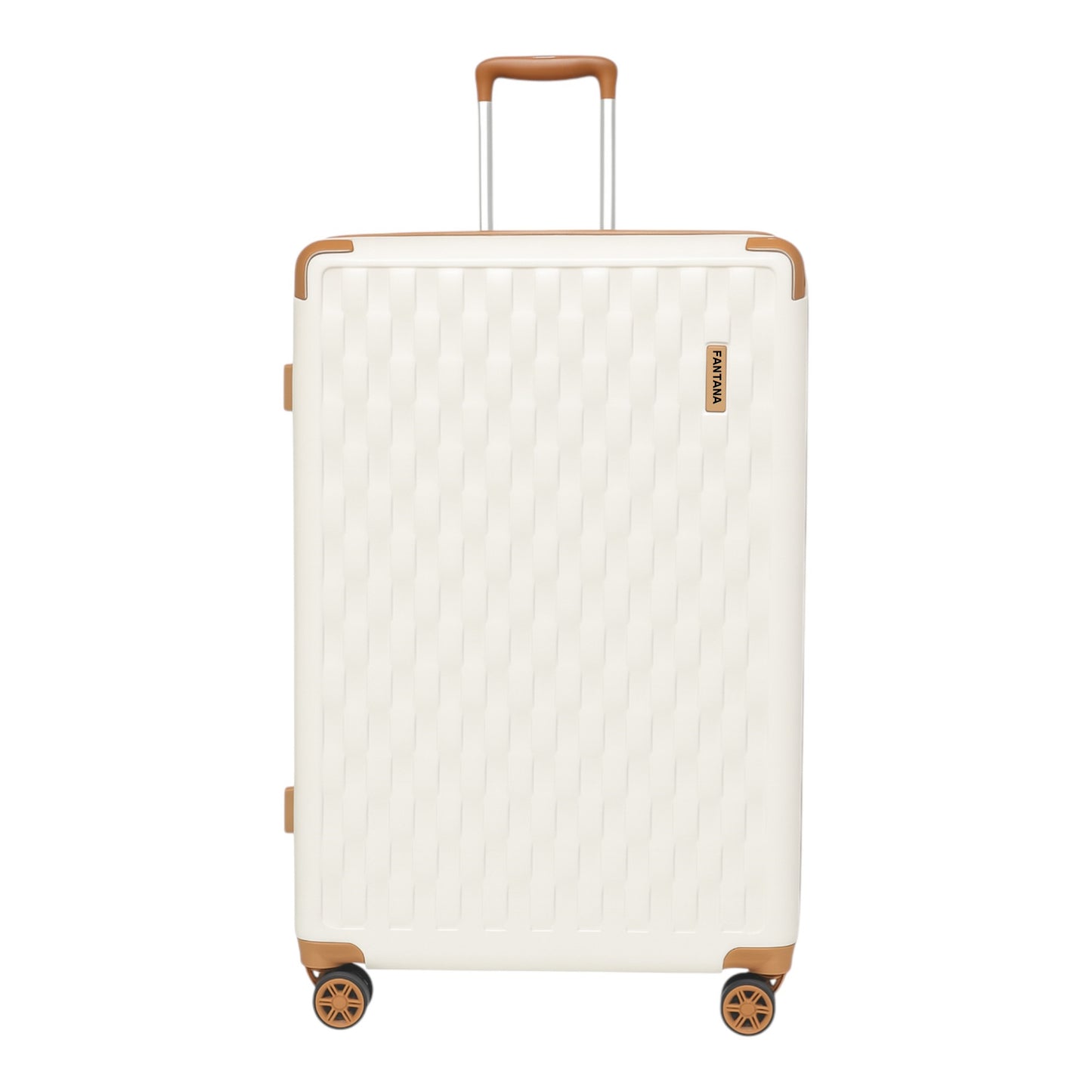 Fantana Premium Expandable Luggage - Hard Shell Polycarbonate, 360° Spinners, TSA Lock - White