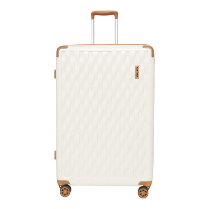 Fantana Premium Expandable Luggage - Hard Shell Polycarbonate, 360° Spinners, TSA Lock - White