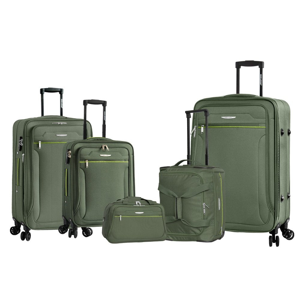 Easy Luggage Madisson's Green Soft Shell Luggage : Xs to Large Sizes, Lightweight Suitcase, Duffle Bag, and Wheeled Holdall - Now on Sale!