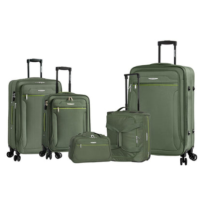 Easy Luggage Madisson's Green Soft Shell Luggage : Xs to Large Sizes, Lightweight Suitcase, Duffle Bag, and Wheeled Holdall - Now on Sale!