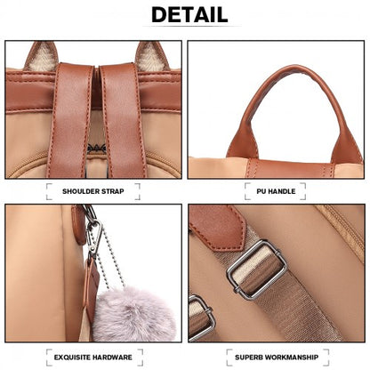 Miss Lulu LG1903 red backpack – detail view 4