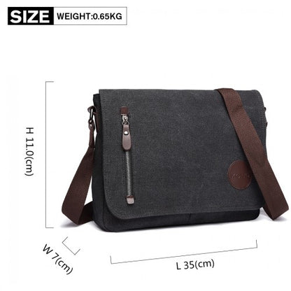 E1824 - Kono RFID-Blocking Retro Style Canvas Cross Body Messenger Bag