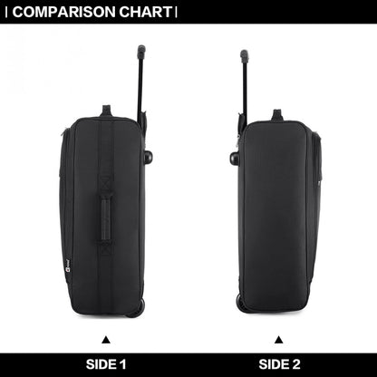 Kono 20" K1873-2 - SOFT SHELL HAND LUGGAGE - BLACK