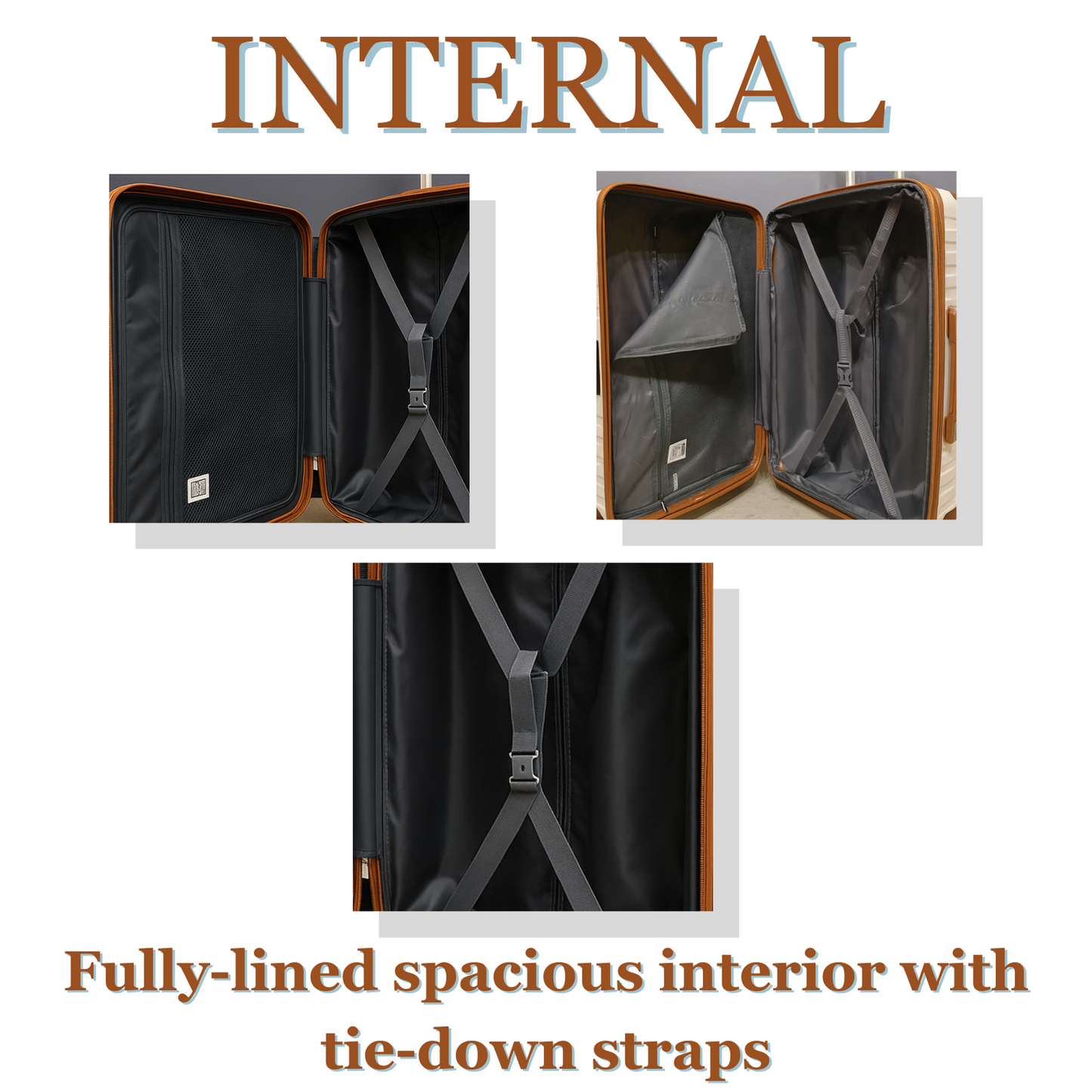 Fantana Premium Expandable Luggage - Hard Shell Polycarbonate, 360° Spinners, TSA Lock - Dark Grey