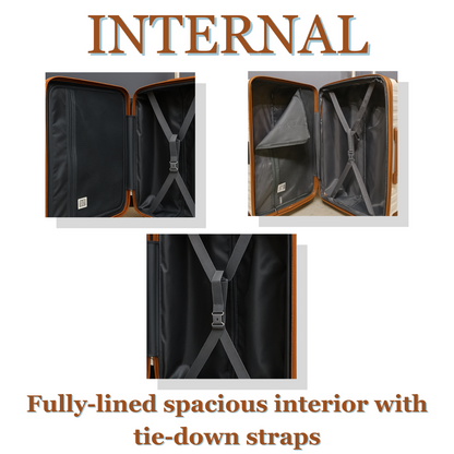 Fantana Premium Expandable Luggage - Hard Shell Polycarbonate, 360° Spinners, TSA Lock - Dark Grey