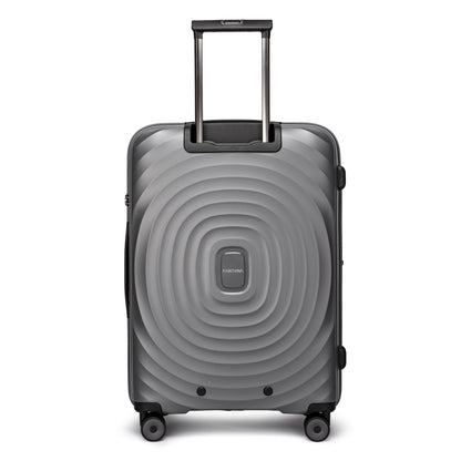 Fantana Hard Shell Polypropylene Suitcase 4 Wheels Travel Luggage Trolley Ultra Light Case Grey