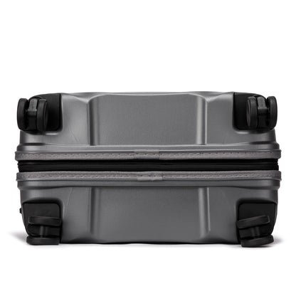 Fantana Hard Shell Polypropylene Suitcase 4 Wheels Travel Luggage Trolley Ultra Light Case Grey