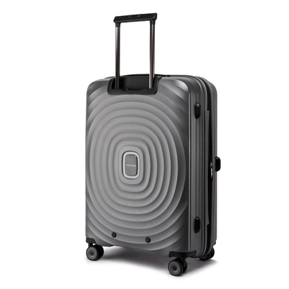 Fantana Hard Shell Polypropylene Suitcase 4 Wheels Travel Luggage Trolley Ultra Light Case Grey