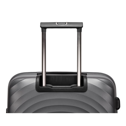 Fantana Hard Shell Polypropylene Suitcase 4 Wheels Travel Luggage Trolley Ultra Light Case Grey