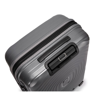 Fantana Hard Shell Polypropylene Suitcase 4 Wheels Travel Luggage Trolley Ultra Light Case Grey